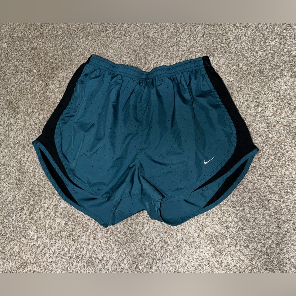 Nike Dark Teal and Black Women's Athletic Shorts